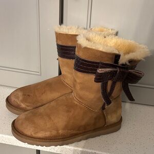 Authentic UGG Josette leather bow-band